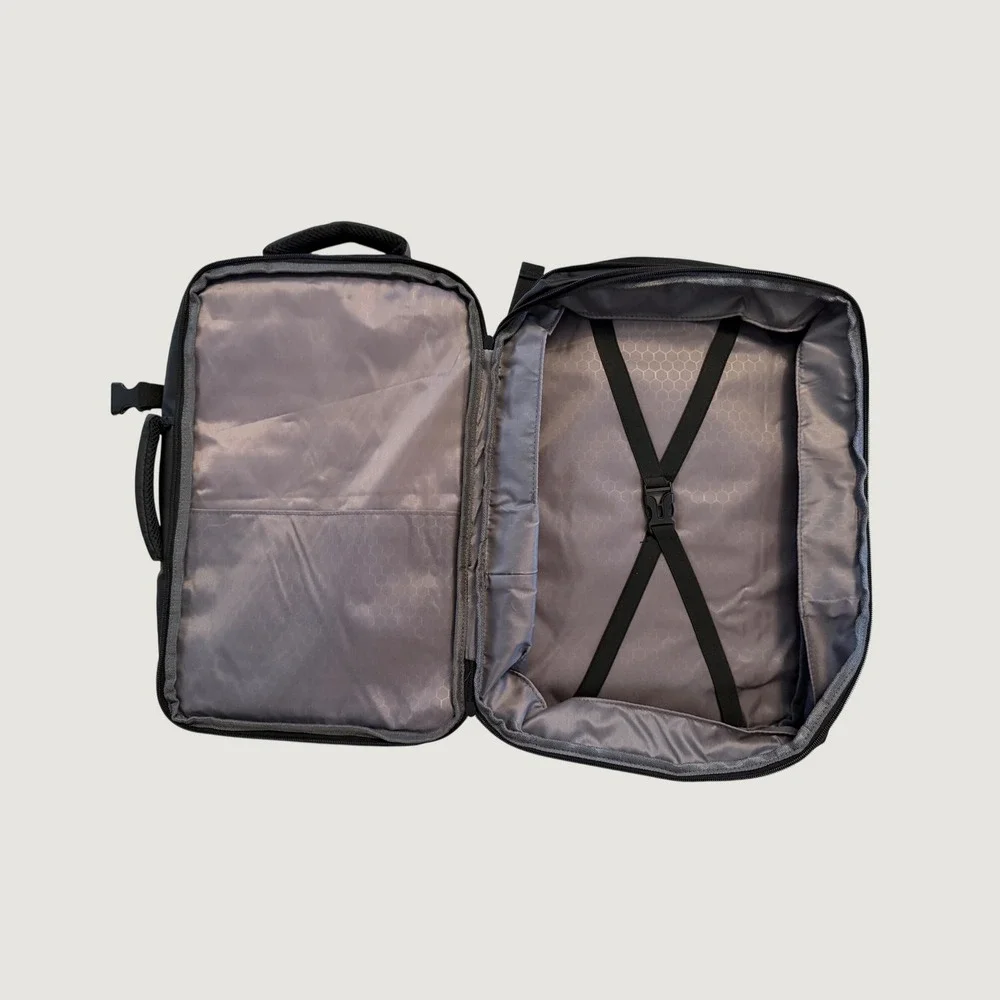 Primo Weekender Laptop Bag Black Travel Backpack USB Port Water Resistant NEW